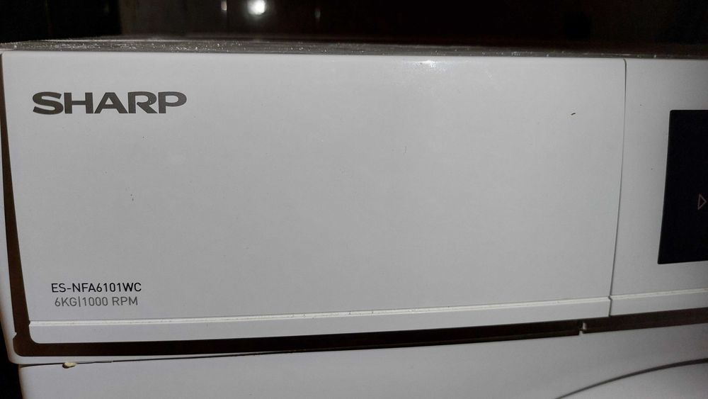 Masina de spalat rufe frontala SHARP ES-NFA6101WC-EE, 6 kg, 1000rpm, Clasa C, alb