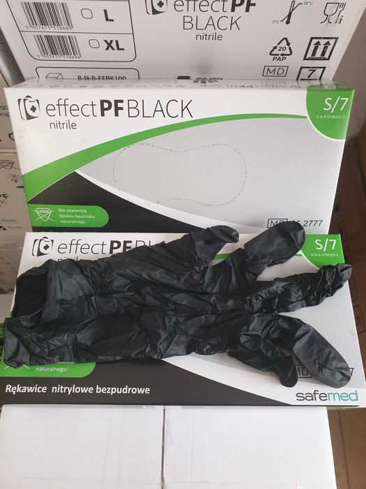 Черни еднократни нитрилни ръкавици нитрил