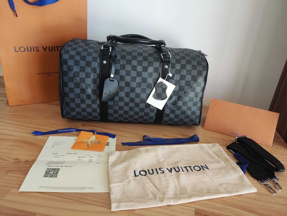 In stoc voiaj, geanta sport piele Louis Vuitton 1109.13