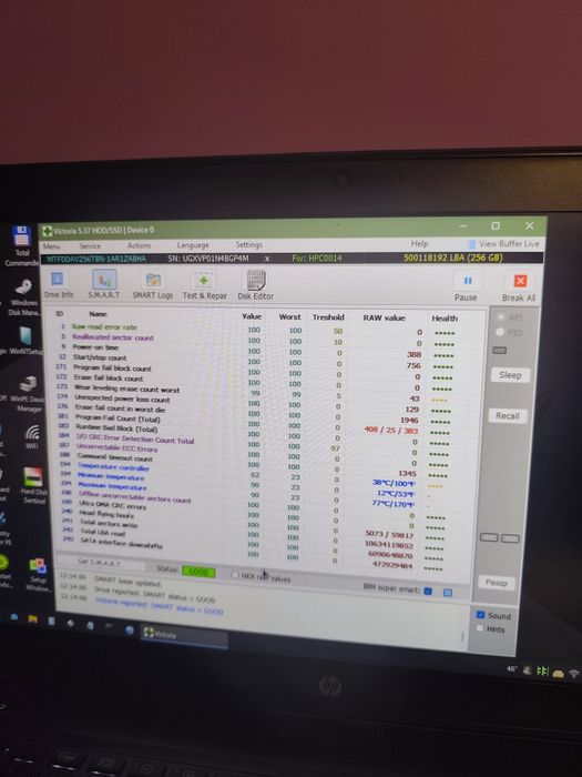 SSD Micron 256GB M.2 SATA 2280  - 99% viata – Testat