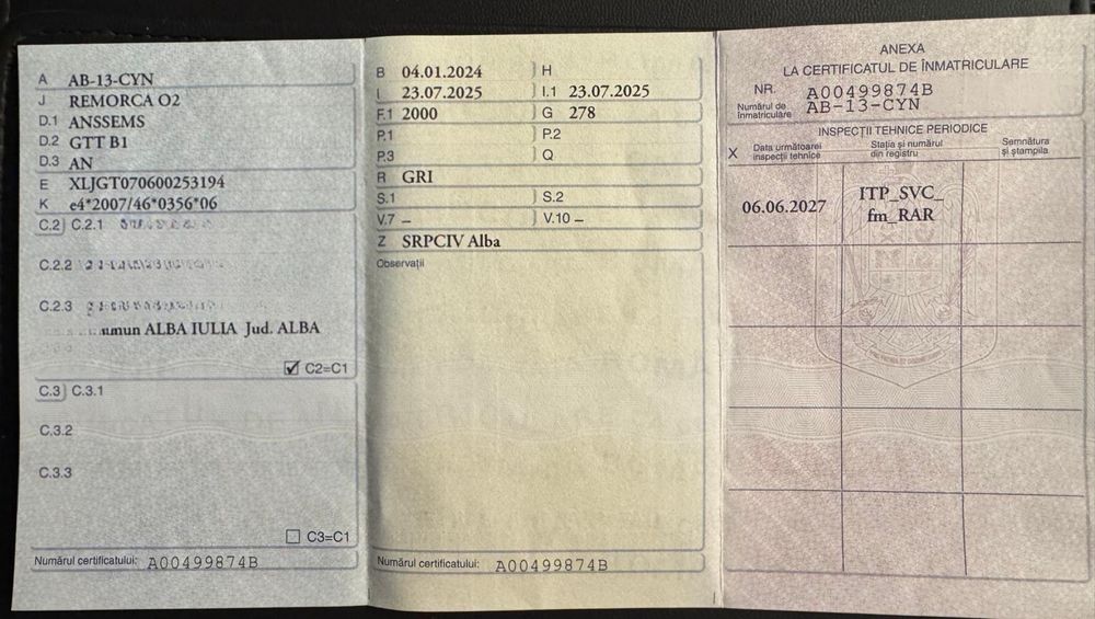 Remorca Anssems universala 2000kg