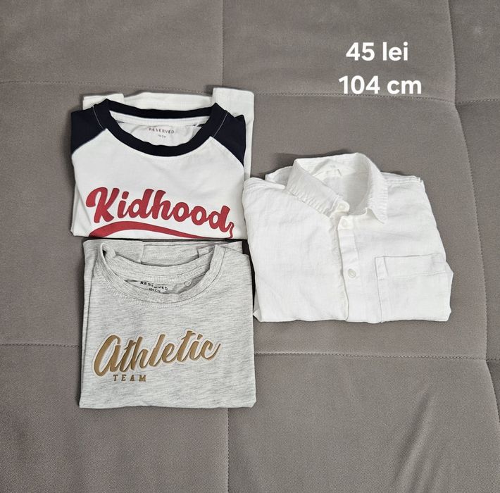 Set camasa + 2 bluze , baieti, 104 cm