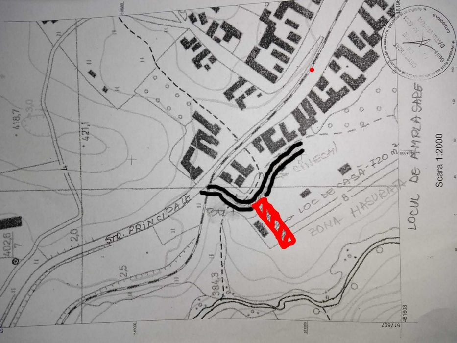 Vând teren intravilan pentru construcția unei case,720 m²,Șaeș, lângă Sighișoara