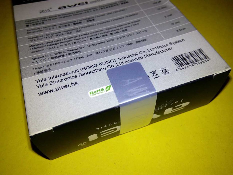 Наушники AWEI проводные