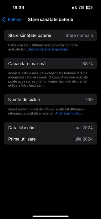 Vand sau schimb iphone 15(COSMOPOLIS), 88 baterie originala
