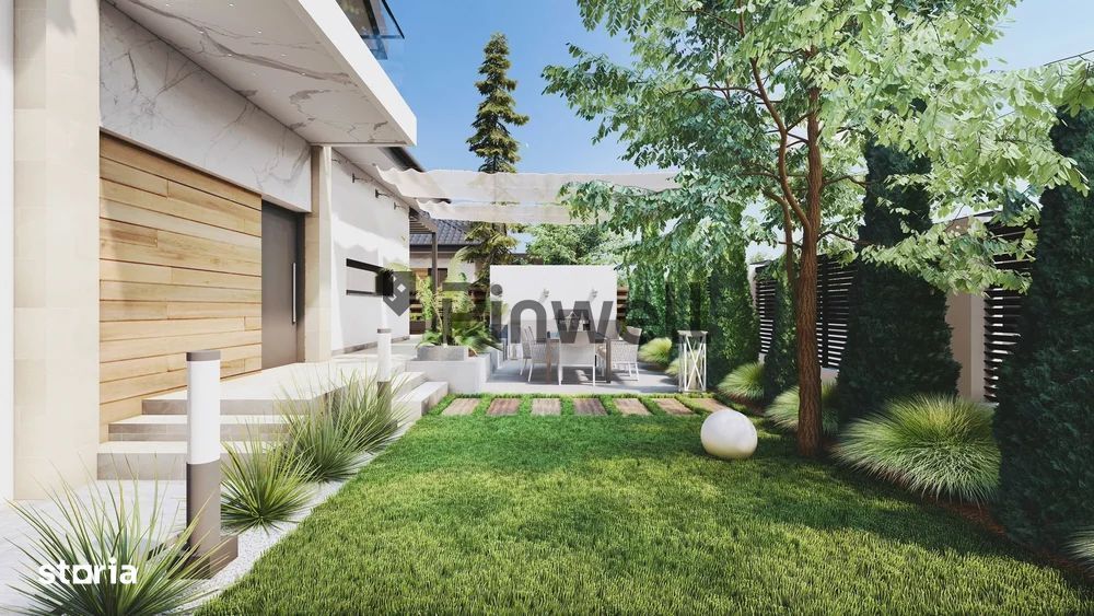 Casă premium P+M într-un ansamblu exclusivist din Tunari | 5 camere |