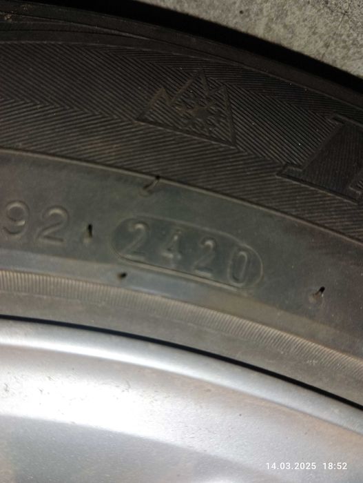 Джанти Мерцедес 16 5х112 66.6 с зимни гуми маршал