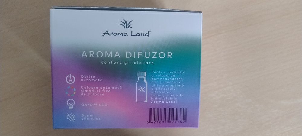 Aroma Difuzor Aroma Land ultrasonic si Set 2 Uleiuri parfumate