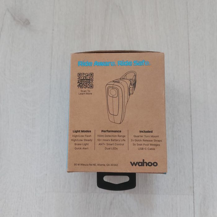 Вело радар и адаптивна задна светлина Wahoo TRACKR RADAR • Пълен Комплект • Като Нов