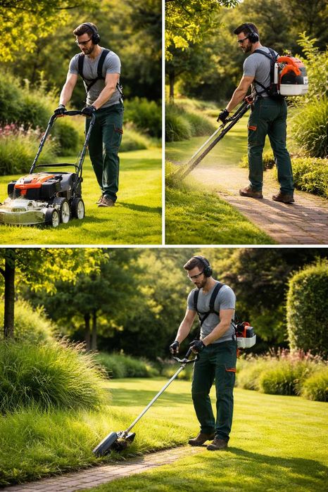Косене на трева, почистване на парцели рязане на дървета и храсти.