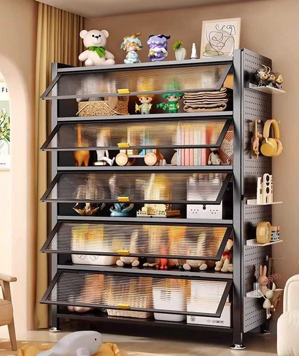 Книжный шкаф из металла/откидная дверца/пылезащищённый