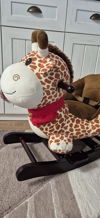Дървена люлка за яздене жираф Moni