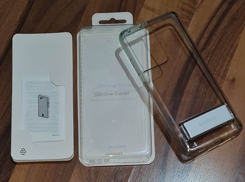 Husa originala Samsung Clear Standing Cover Galaxy S21 Ultra 5G G998