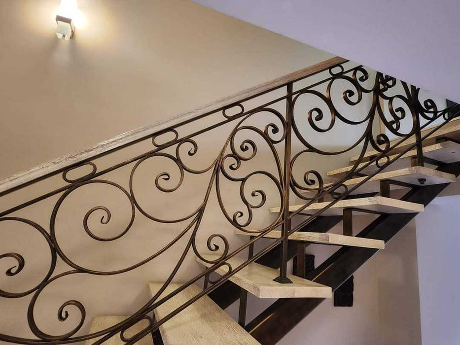 Парапети за стълбища и тераси от ковано желязо
