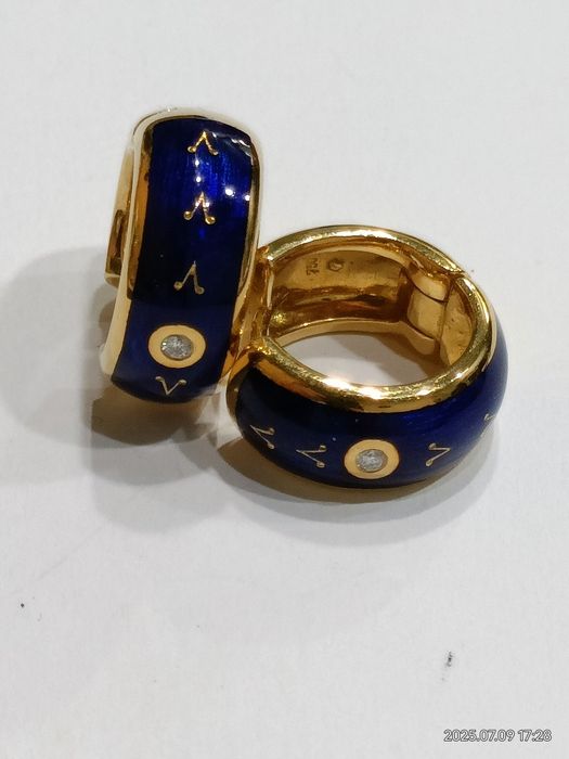 Vind cercei originali Faberge din aur 18kt