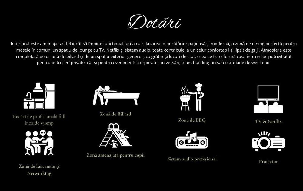Vilă închiriere Revelion Snagov | 3950€ - 3 nopți (31 dec -3 ian)