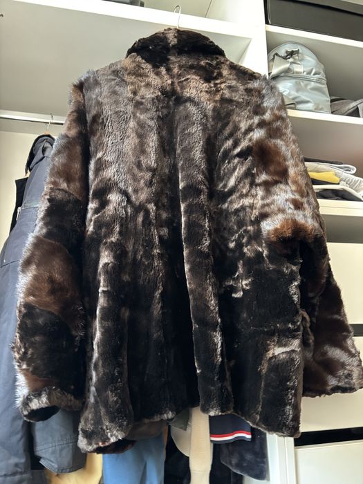 Haina din blana naturala de Nurca/Vizon, stare foarte buna