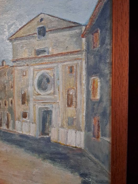 tablou pictura pe panza 43/33 cm semnat D'Ascenzi