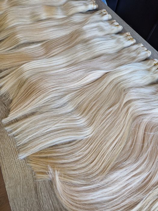 Естествена руса коса 50 см, 100гр - гъста с плътни крайща