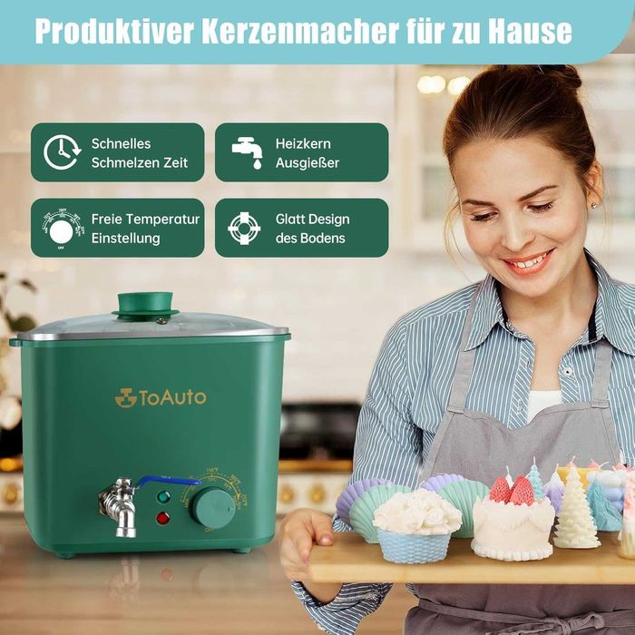 Уред/топилка за восък TOAUTO 4Qts,Гаранция