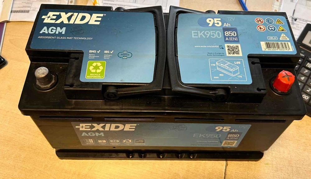 Baterie EXIDE START-STOP AGM 95Ah 12V 850A