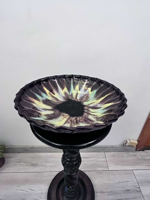 Centru de masa bibelou fructiera ceramica vechi majolika marcat
