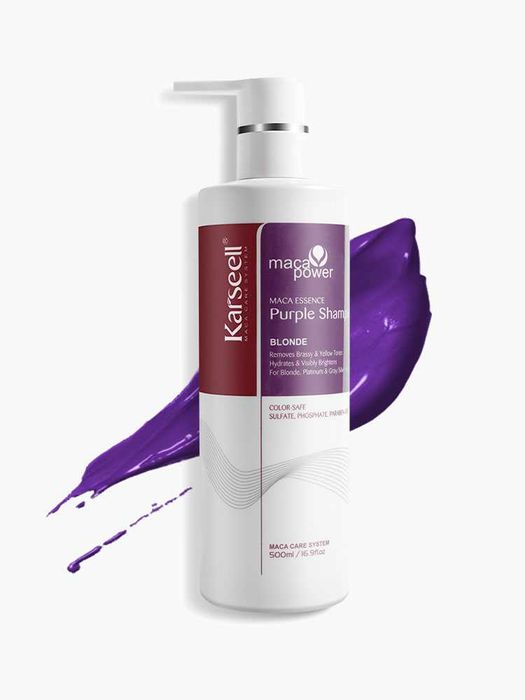 Лилав шампоан за матиране на руса коса Karseell 500мл