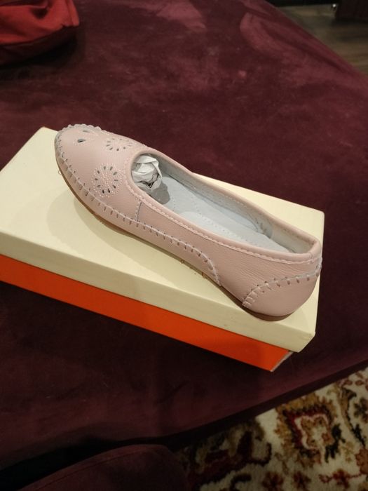 Pantofi stil opincuța din piele naturala