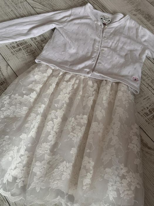 Сет детска рокля с жилетка размер 3-4 год.