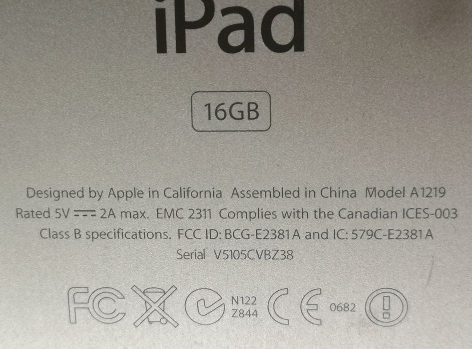 Tableta Apple A1219 pt piese sau de reparat