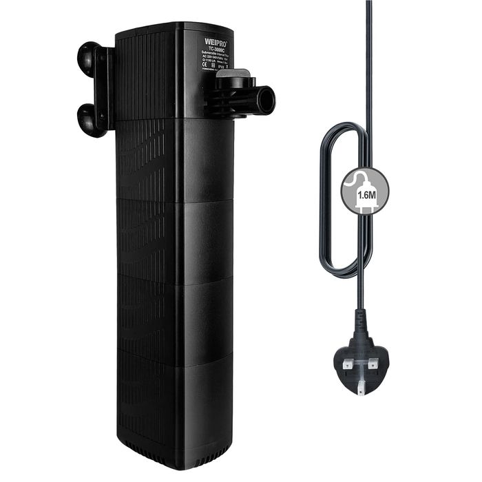 Вътрешен филтър за аквариум с 4-степpенна гъбена филтрация силно засму