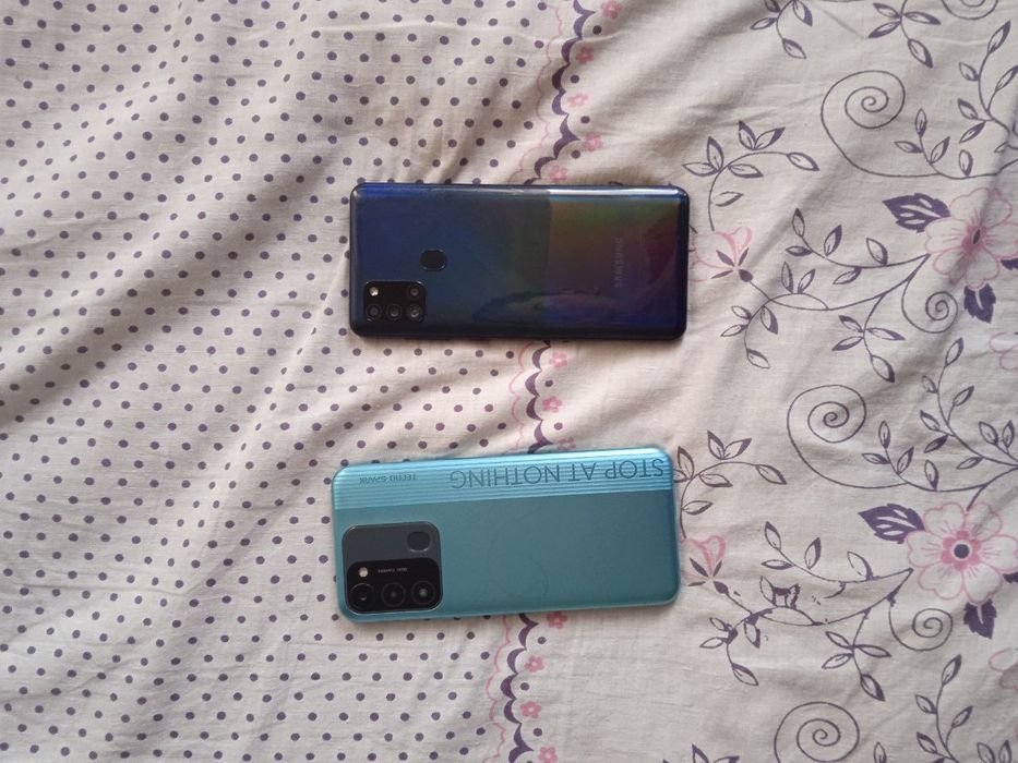 Samsung Galaxy A21s  Techno spark 2 tel 1500 milyon