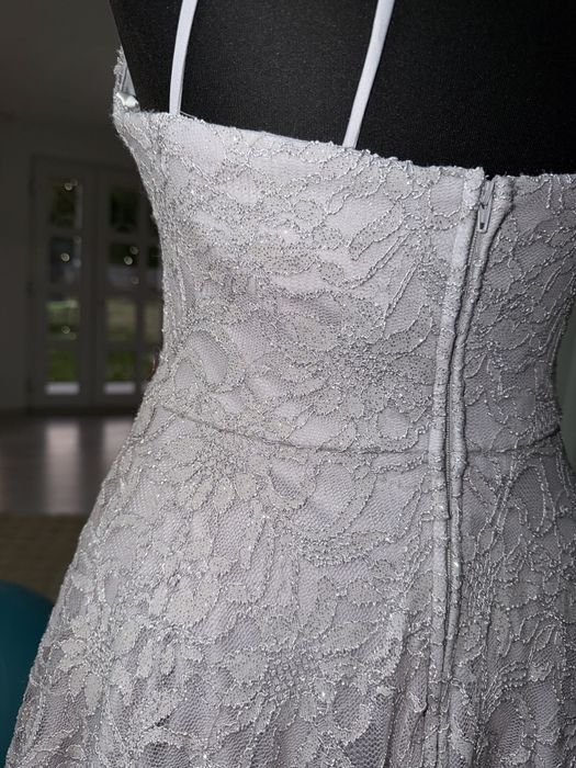 Rochie eleganta argintie S
