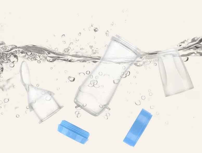 Lingurita de silicon cu rezervor 120 ml copii