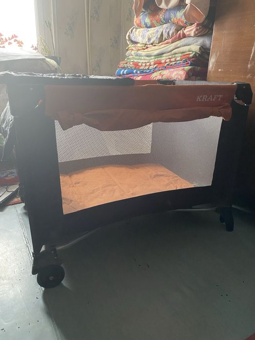 Детская коляска MMGG. Кроватка манеж КRAFT компактная, санки