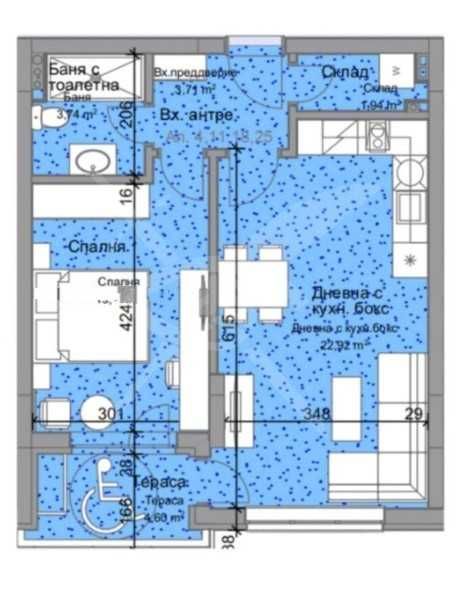 Продава се Двустаен апартамент в Пловдив, Остромила - 69 кв.м за 1303 €/кв.м - Снимка #4
