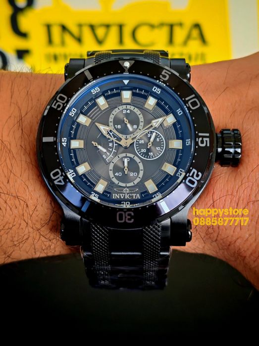 INVICTA Full Metal black Light 52 mm, Инвикта нов ръчен часовник