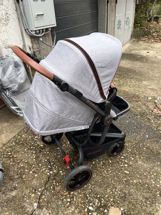 Бебешка количка CANGAROO Комбинирана количка 3в1 ELLADA СИВ