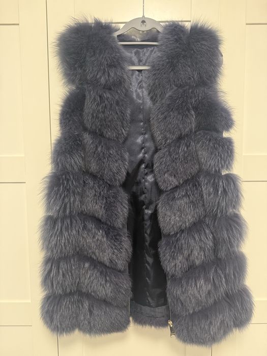 Vesta din blana naturala de vulpe