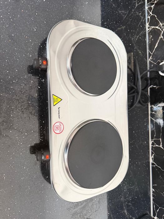 Plită electrică dublă Beper - Portabilă, carcasă inox (Perfectă stare)