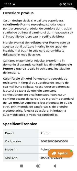 Calorifer oțel Purmo