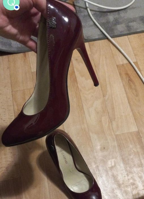 Лакированные бордовые туфли GESARE GASPARI