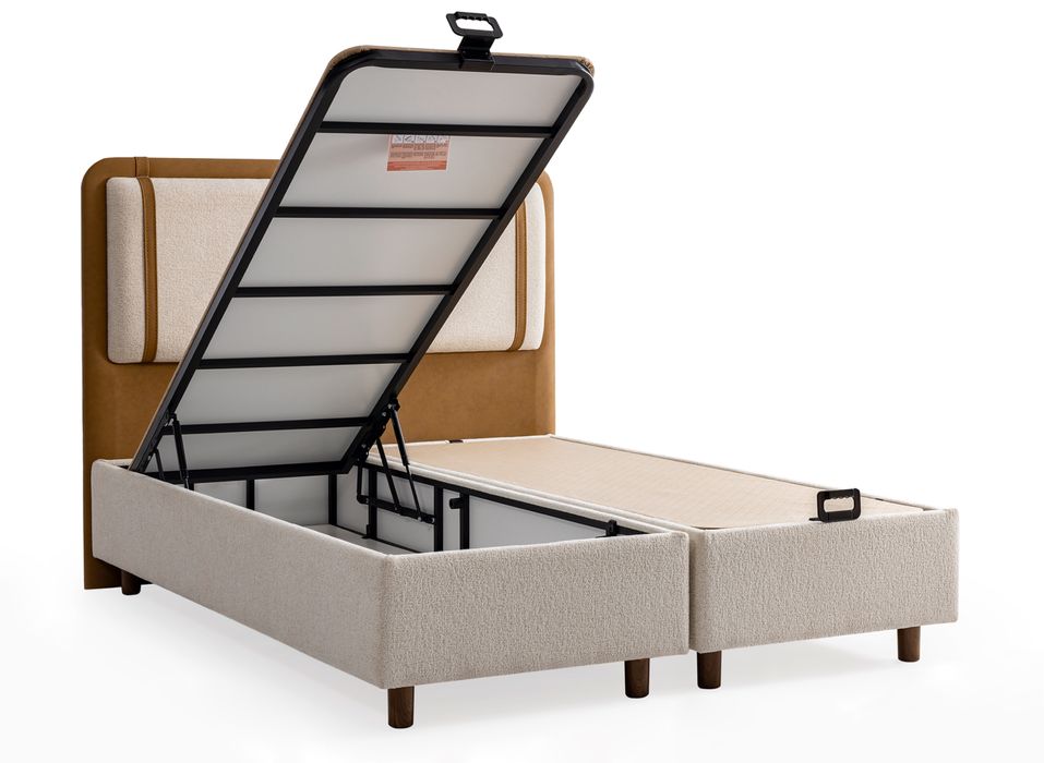 Тапицирано легло Sidelya Deluxe Перлено Бяло