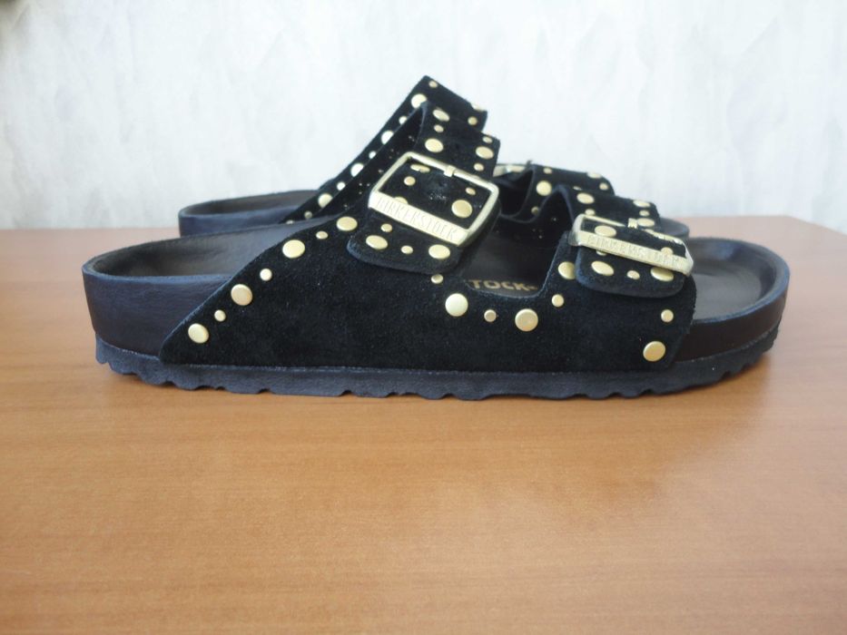 N38,5 Birkenstock/нови/естествена кожа/чехли