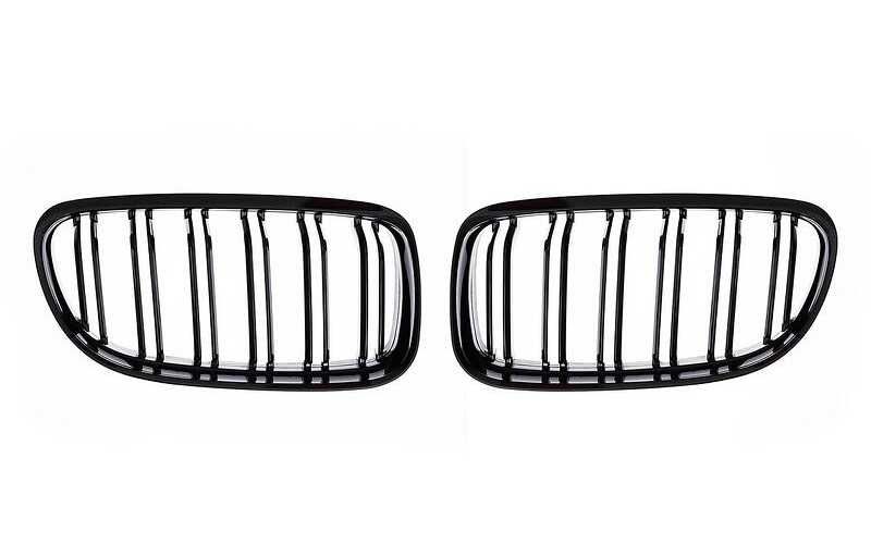 Set grile duble pentru BMW E90 Facelift / 2008-2011 / negru lucios