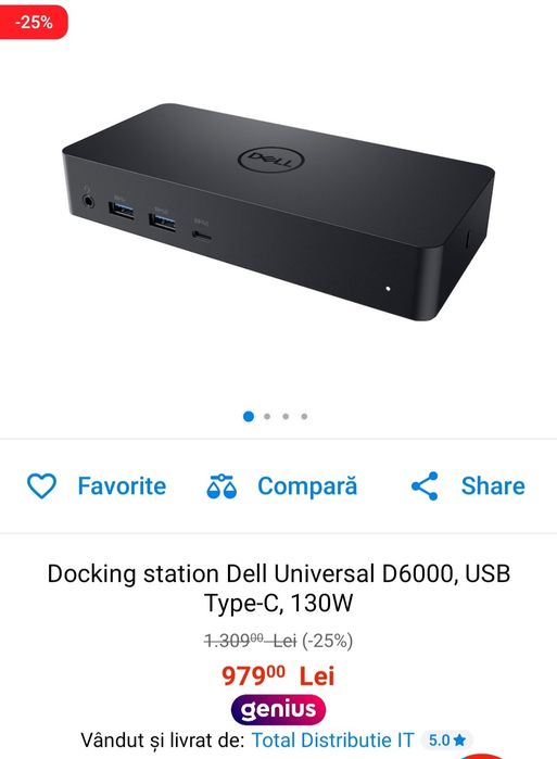 Doking station universal Dell D6000