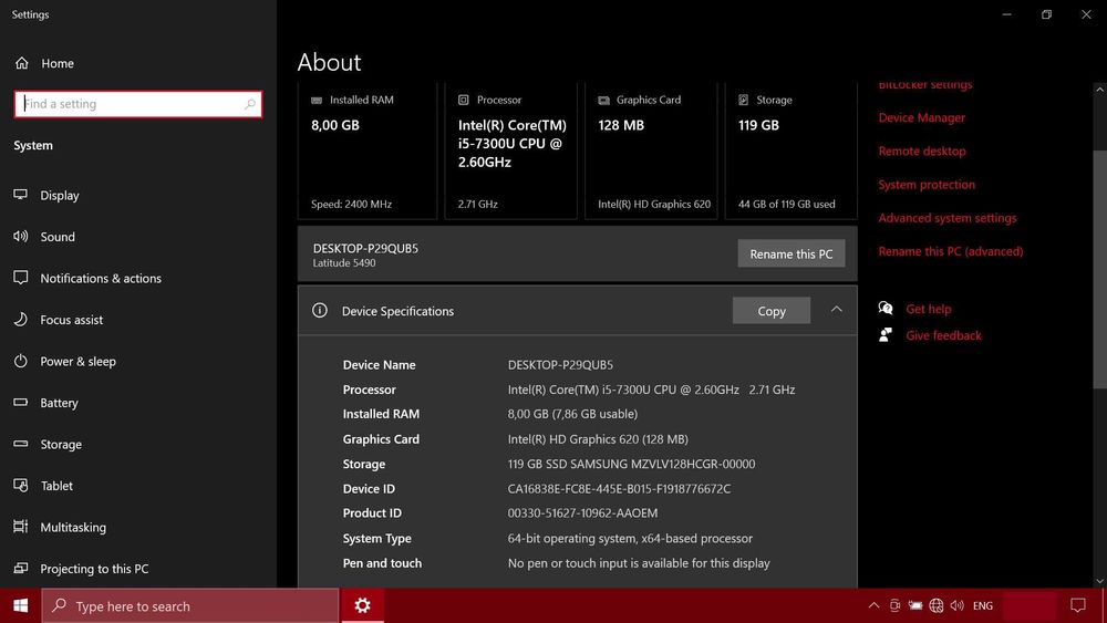 Laptop DELL Latitude 5490 - i5-7300U + Diagnoza auto DELPHI / Autocom
