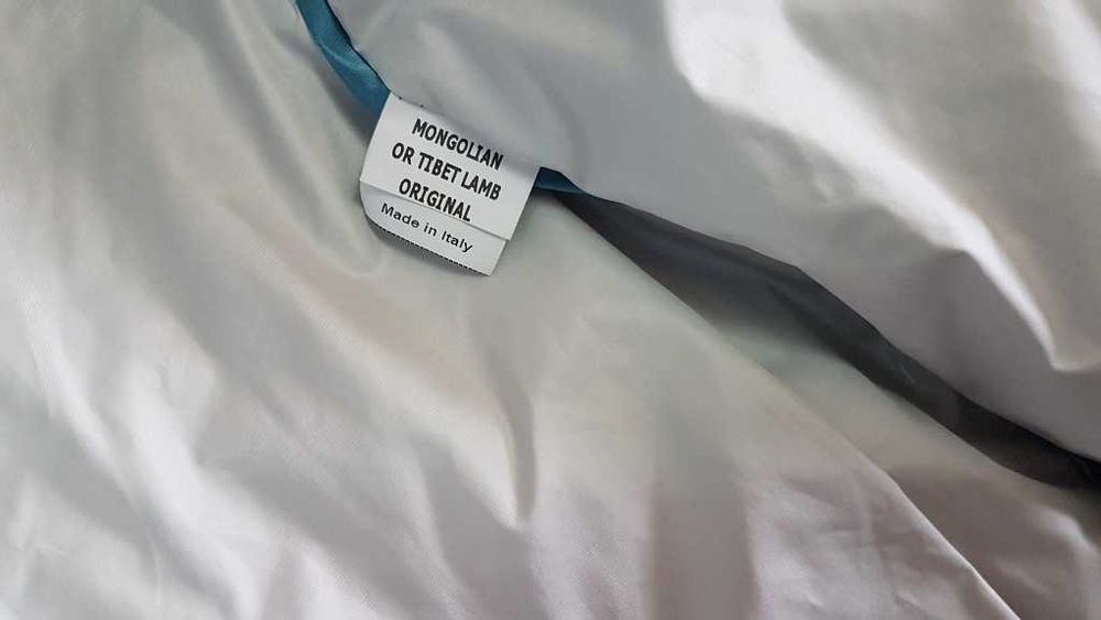 Италианско марково яке,естествен косъм лама,естествена кожа