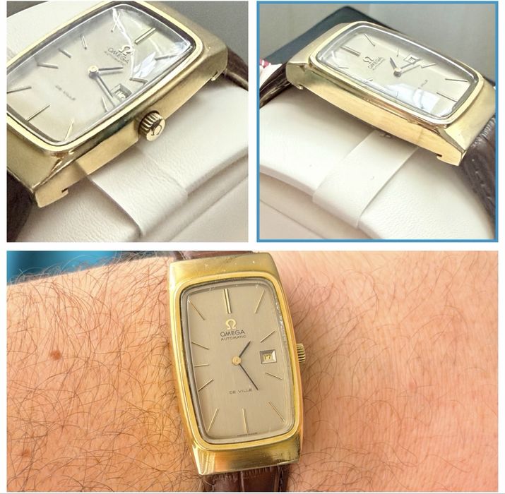 Ceas Omega De Ville Automatic.Aur&otel. Jumbo Rectangular.