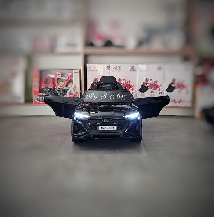 ПРОМОЦИЯ!НОВО!Акумулаторен джип Audi SQ8 BLACK с 12V батерия,EVA гуми